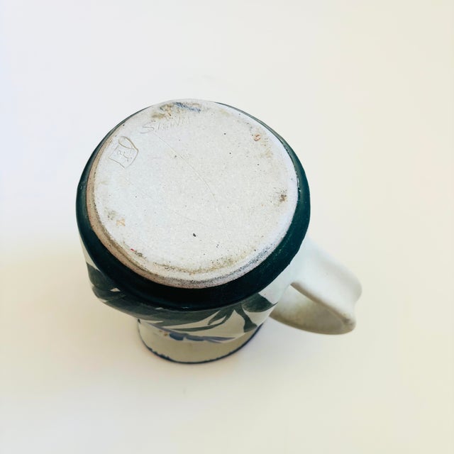 Blue Iris Studio Pottery Pitcher Signed Steinman For Sale - Image 11 of 12