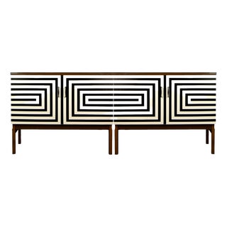 Modular Sideboard with Op Art Motif, 1970s, Set of 2 For Sale