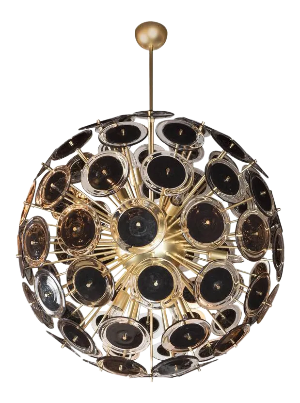 black and brass sputnik chandelier