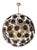 Outstanding Modernist Vistosi Disc Sputnik Chandelier with Black and Clear Discs For Sale