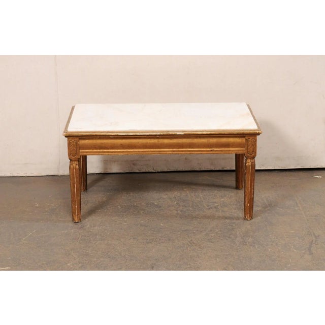 Antique Swedish Marble Top Coffee Table For Sale In Atlanta - Image 6 of 10