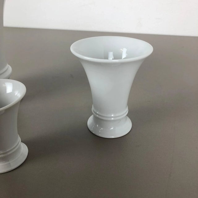 Porcelain Op Art Vase Vase by Fürstenberg Ceramics, Germany, 1970s, Set of 3 For Sale - Image 10 of 18