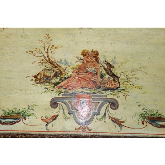 Italian Venetian Distressed Painted Louis XV Style Coffee Table For Sale - Image 11 of 16