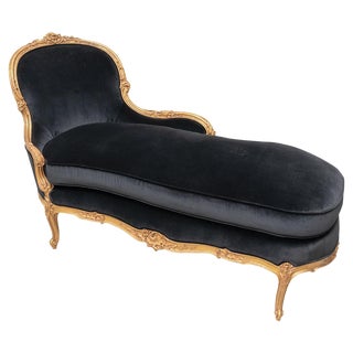 Louis XV Style Giltwood Chaise For Sale