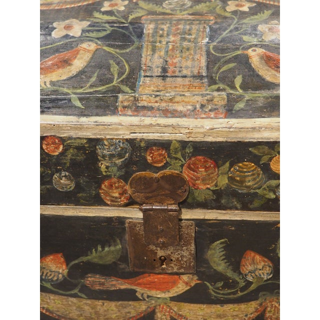 Antique Polychrome Wedding Trunk From Normandy, France, 19th Century For Sale - Image 18 of 18