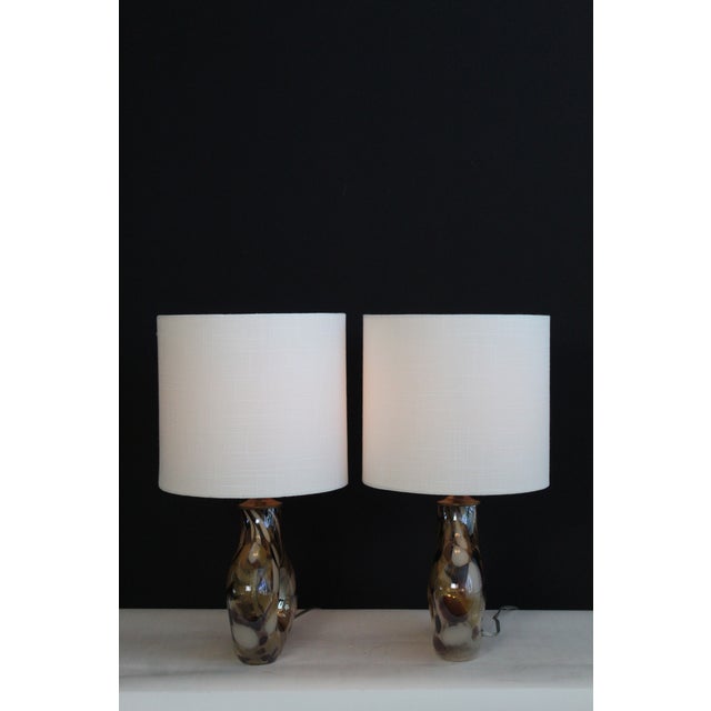 Mid 20th Century Petite Seguso Style Lamps - a Pair For Sale In Miami - Image 6 of 16