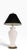 Late 20th Century Decorative White Ceramic Raised Foliate Design Table Lamp For Sale - Image 17 of 18