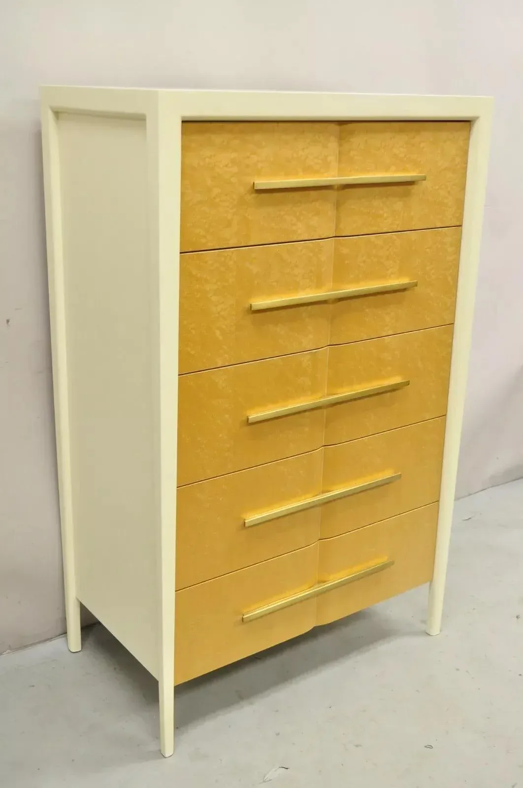 Mitchell Gold + Bob Williams Farrah 5 Drawer Modern Tall Chest Dresser |  Chairish