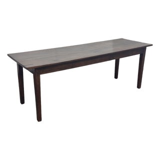 Rustic Wood Farmhouse Dining Table, Vintage For Sale