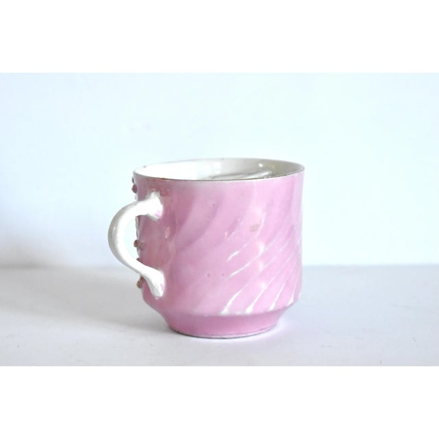 Antique German Porcelain Pink & Gilt Mustache Mug For Sale In San Francisco - Image 6 of 12