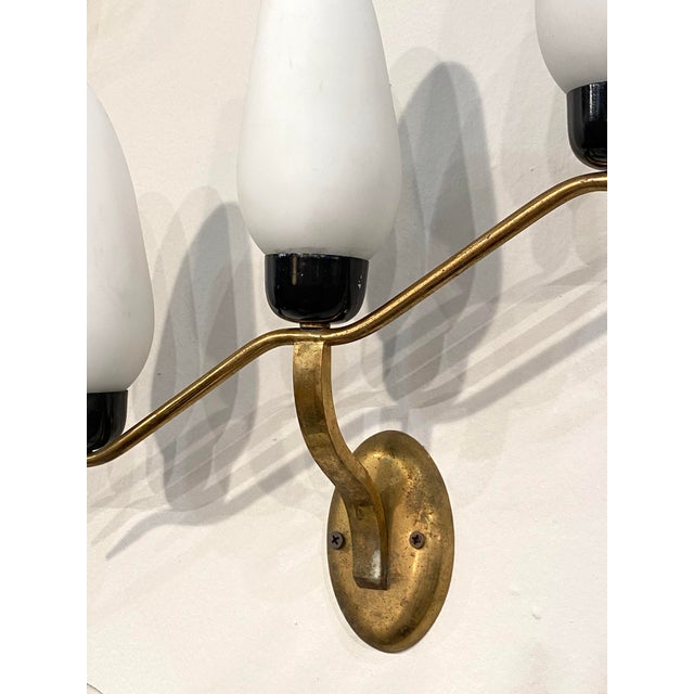 Black Wall Lights from Stilnovo, 1960, Set of 3 For Sale - Image 8 of 11