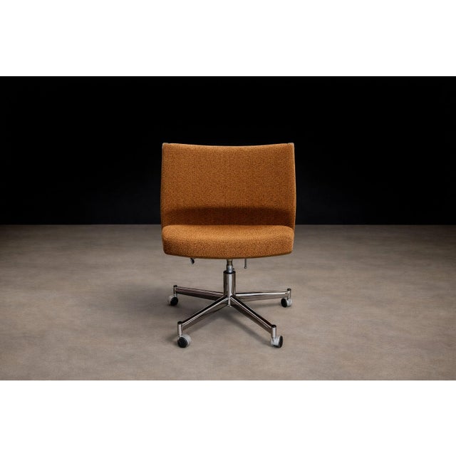 “Low Commander” Swivel Armchair by Jorge Zalszupin, Bronze Chenille and Aluminum, Brazil, 1973 – Lot 805 For Sale - Image 9 of 15