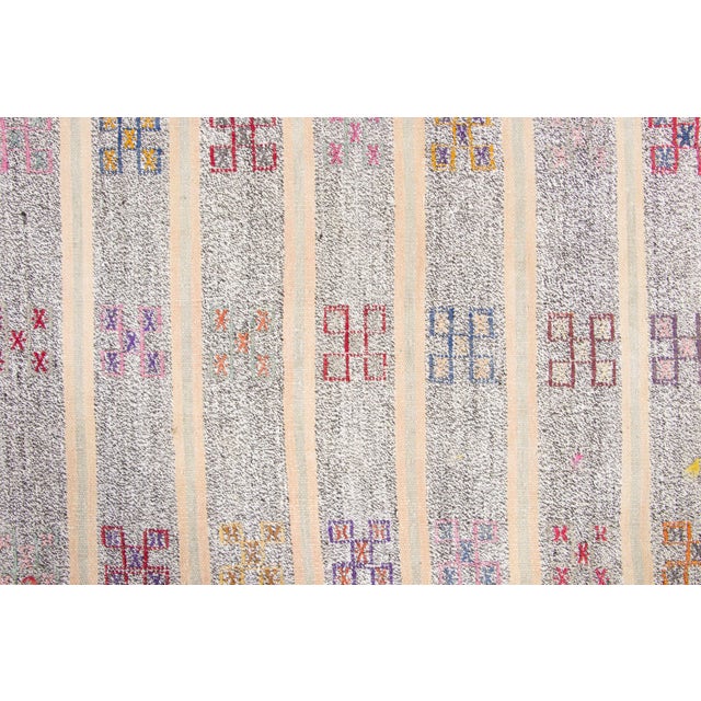 Rug & Kilim Vintage Turkish Kilim Wool Runner With Geometric Design by Rug & Kilim, 1950-1959 For Sale - Image 4 of 9