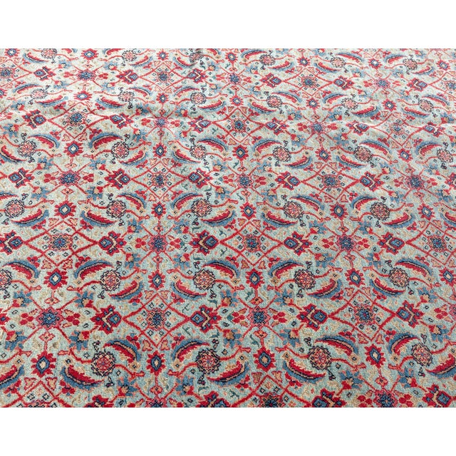 Textile One-of-a-kind 19th Century Persian Tabriz Handmade Wool Rug For Sale - Image 7 of 7