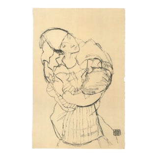 Egon Schiele Lithograph 50 Embracement 1968 Reproduction For Sale