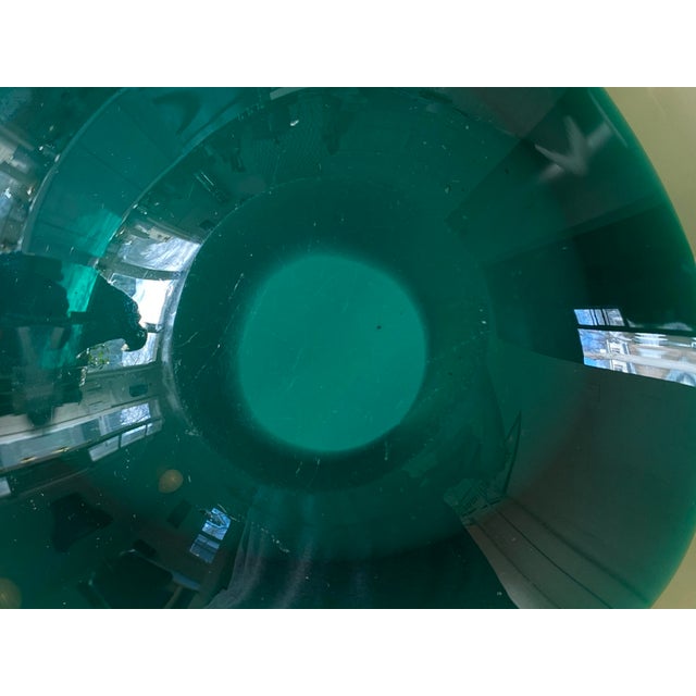 Dark Green Mid-Century Biomorphic Abstract Modern Erickson Glass Bowl Sommerso For Sale - Image 8 of 11