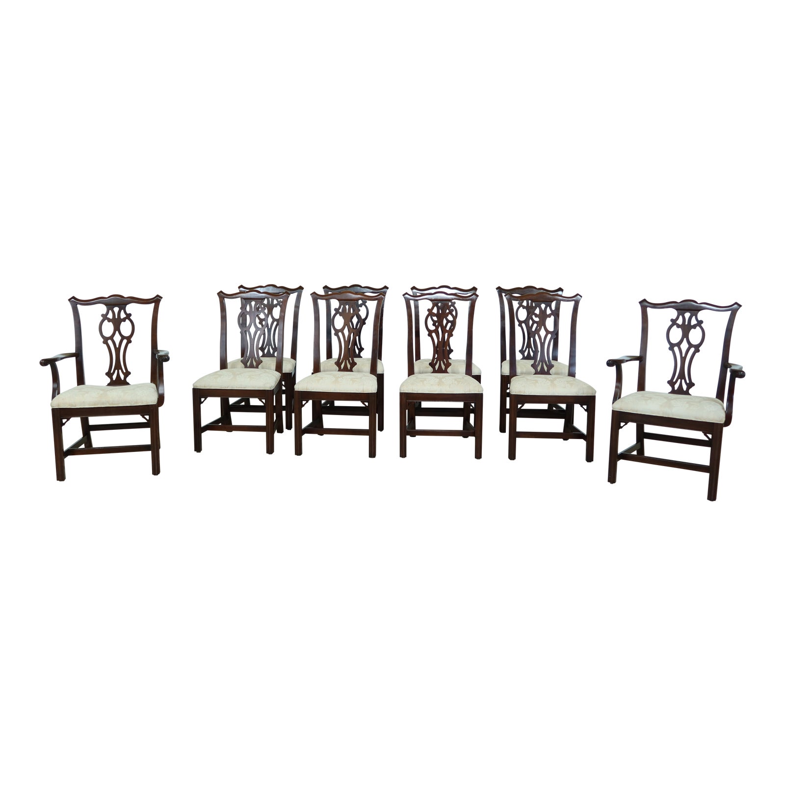 Ethan Allen Georgian Court Cherry Dining Room Chairs Set Of 10