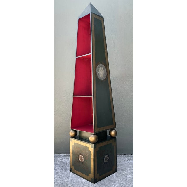 Vintage Italian Renzo Mongiardino Hand Painted Tole Etagere For Sale - Image 4 of 12