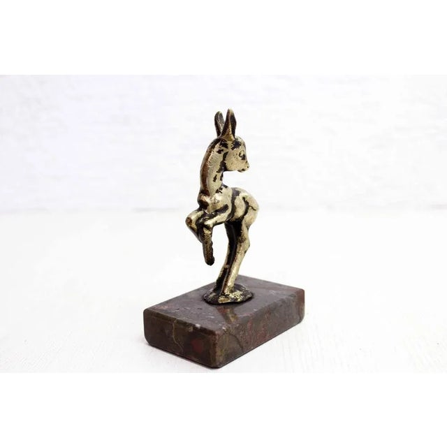Bronze Doe on Marble, 1960s For Sale - Image 3 of 11