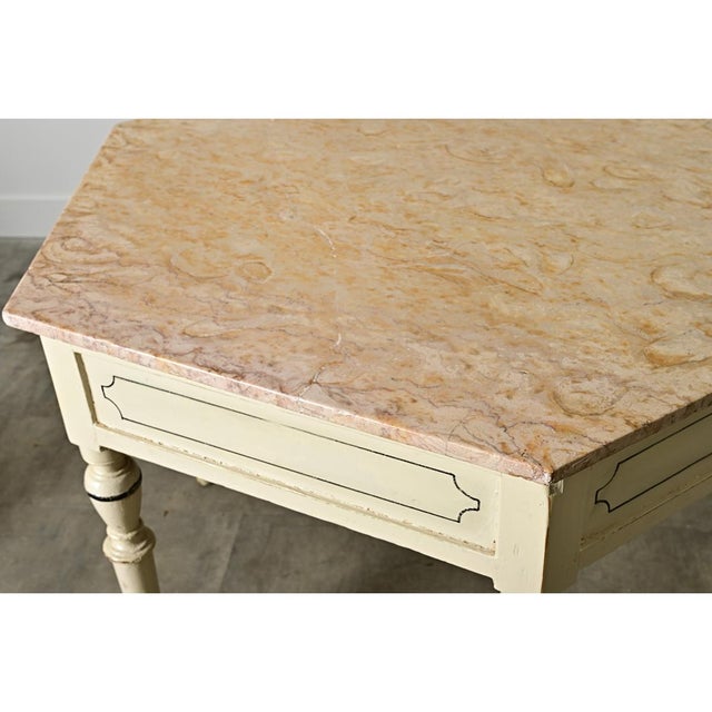 English 19th Century Octagonal Table with Marble Top For Sale - Image 12 of 13