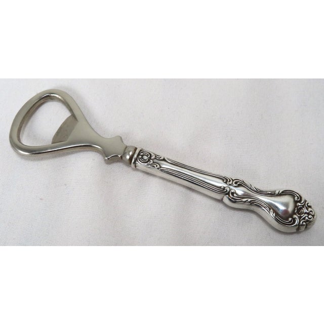 This Really is a Very Nice Vintage Sterling Silver Handle Bottle Opener. Circa Mid 20th Century. It is American in Origin....