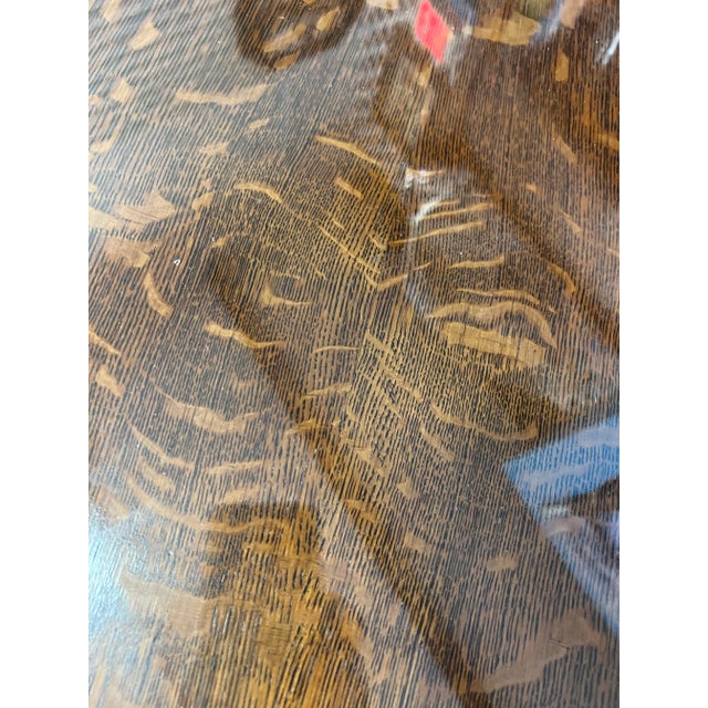 Vintage Oak Round Pedestal Dining Table With Splayed Feet For Sale In West Palm - Image 6 of 12