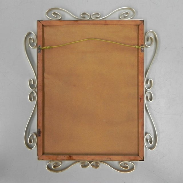Vintage Faceted Mirror in Aluminum Frame, 1950s For Sale - Image 14 of 17