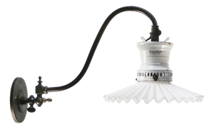 Art Nouveau German Opaline Glass Wall Lamp, 1910s