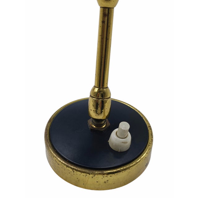 Black Metal and Brass Wall Lamp from Stilnovo, Italy, 1950s For Sale - Image 6 of 11