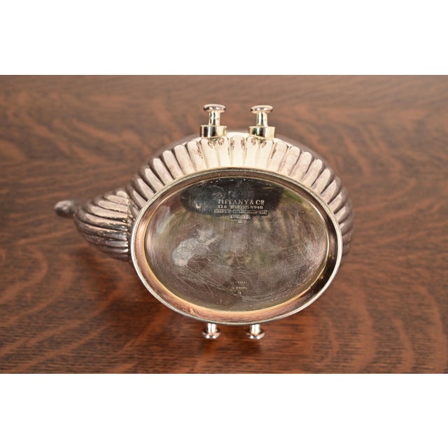 Early 20th Century Tiffany & Co. Art Deco Silverplate Tea Kettle or Coffee Pot With Boiler For Sale - Image 9 of 16