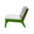 Mid-Century Modern Portofino Outdoor Lounge Chair by the Drawing Room Atl - Handcrafted Mahogany in Premium Yacht Finish: Classic Green - Modern Furniture Outdoors For Sale - Image 3 of 4