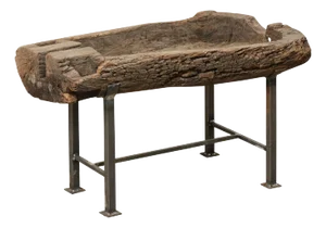 19th Century Spanish Wood Trough Table