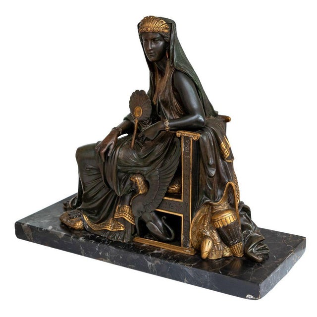 French French "Cleopatra" Patinated Bronze, 19th C. For Sale - Image 3 of 5