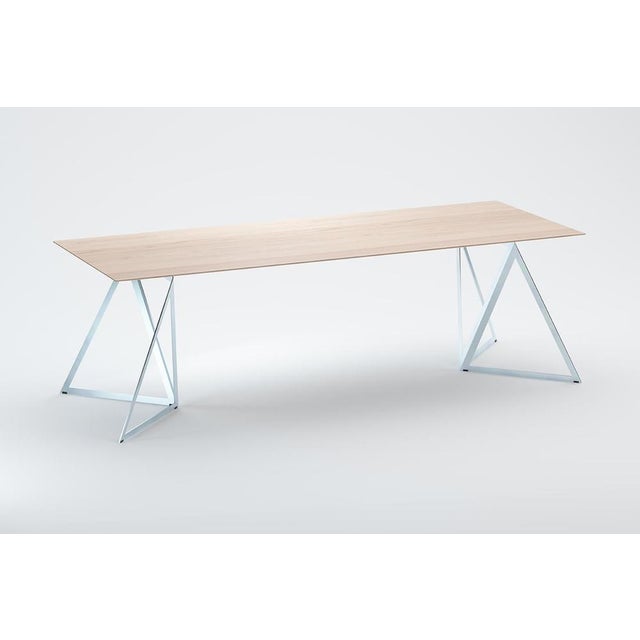 Steel Stand Table 240 in Ash by Sebastian Scherer For Sale - Image 12 of 15