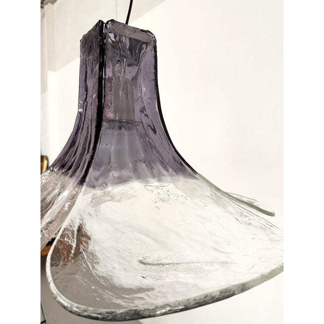Metal Model LS185 Pendant in Crystal-Purple Murano Glass by Carlo Nason for Mazzega, 1960s For Sale - Image 7 of 16