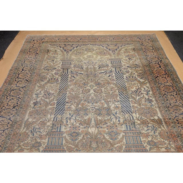 Traditional Late 19th Century Antique Mohtasham Kashan Rug 6'9'' x 9'7'' For Sale - Image 3 of 12