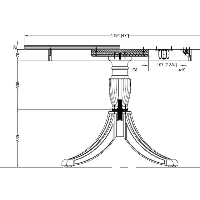 Traditional 12 Foot Double Pedestal Mahogany Dining Table for Seating 14 People Made by AntiquePurveyor For Sale - Image 15 of 16
