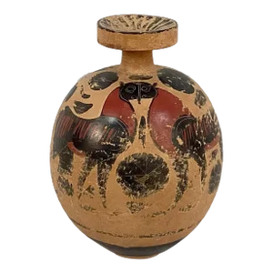 19th Century Greek Grand Tour Terracotta Aryballos (Oil Flask)
