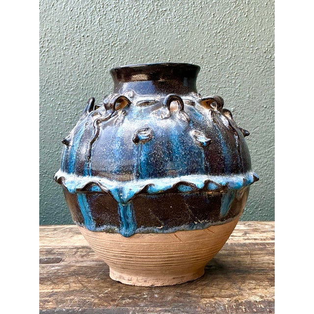 Vintage Original Studio Pottery Urn For Sale In West Palm - Image 6 of 12