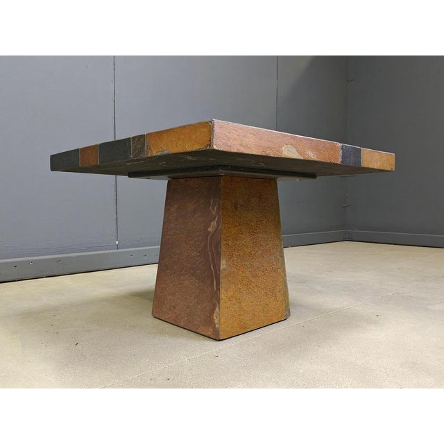 Brutalist Slate Stone Coffee Table, 1980s For Sale - Image 4 of 14