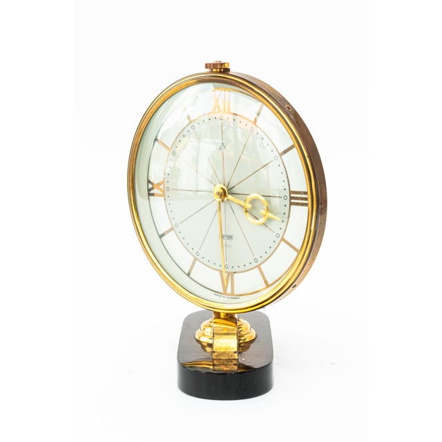 Gold Vintage Art Deco Table Clock, 1920s For Sale - Image 8 of 18