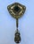 Venetian Brass Filigree Jeweled Mirror and Brush Set For Sale - Image 4 of 17