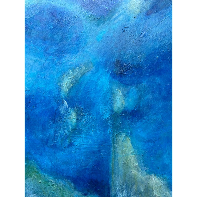 【F15号】good blue(FRANCOIS) oil painting F15号】good blue(FRANCOIS) oil painting 1960s Mid-Century
