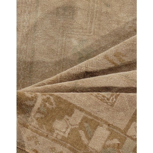 Turkish Vintage Circa 1940 Turkish Oushak Area Rug, 4'4" X 9'4" For Sale - Image 3 of 4