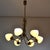 Opaline and Brass Italian Chandelier in the style of Stilnovo, 1950s For Sale - Image 10 of 14