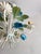 French Blue Tole Tulip 5-Light Chandelier, 1960s For Sale - Image 11 of 18