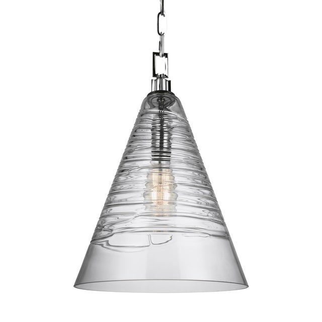 Sean Lavin by Visual Comfort Studio Elmore Cone Pendant, Chrome For Sale In Greenville, SC - Image 6 of 6