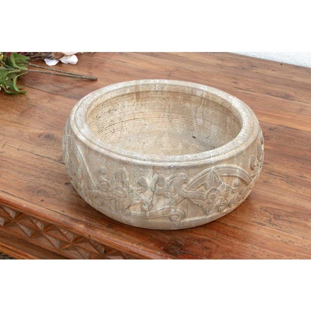 1950s Manor House Hand-Carved Stone Vessel For Sale - Image 5 of 7