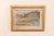 A Swedish waterfront country village painting, in gilt frame, from the mid 20th century. This charming mid-century...