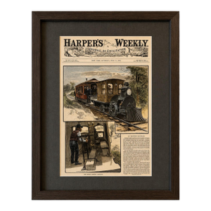 Thomas Edison & the First Electric Railroad – Menlo Park, New Jersey, Harper's Weekly, 1882
